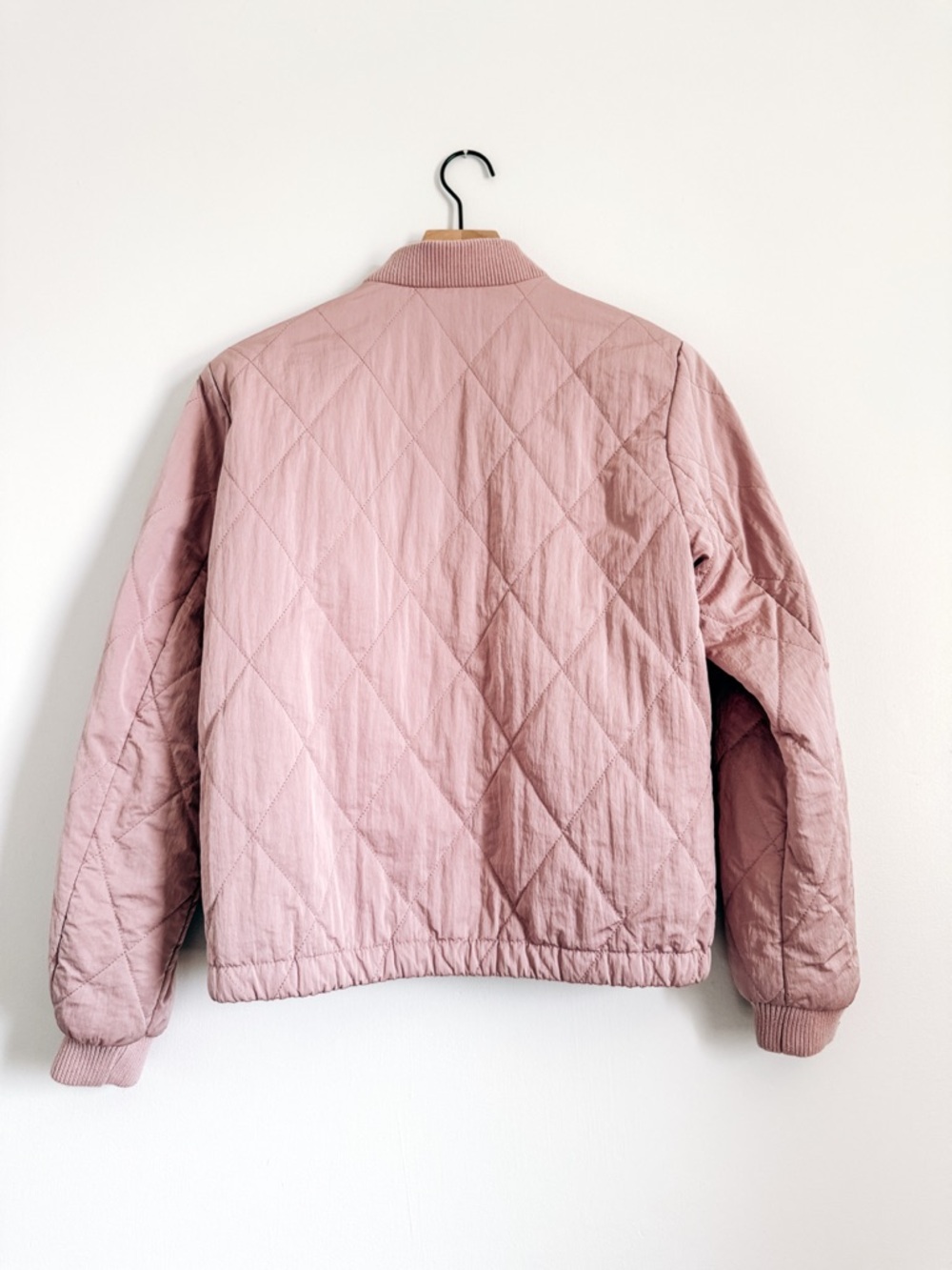 Nine West Pink Quilted Bomber Jacket Size Medium - Picture 7 of 7